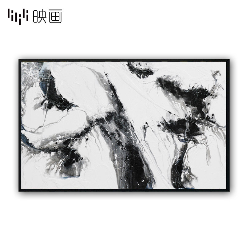 玄关壁画过道走廊客厅装饰画抽象油画酒店挂画沙发背景墙画喷绘画