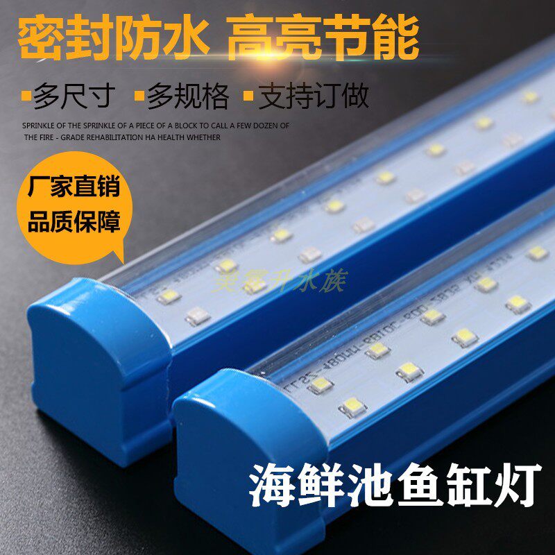 220V-海鲜池鱼缸灯鱼池专用LED灯 蓝壳养鱼用防水鱼缸灯照明led灯