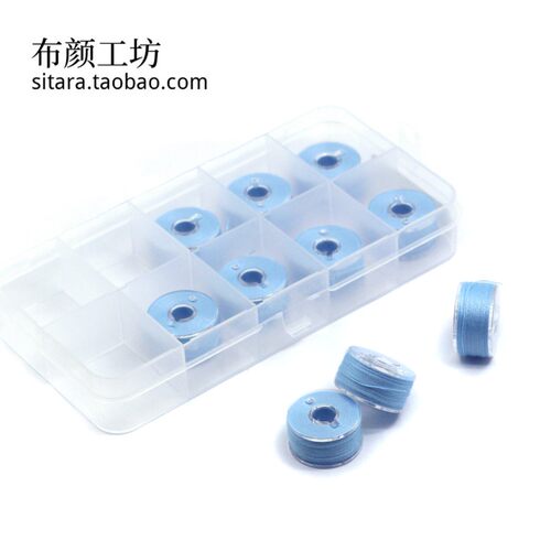 浅蓝色系小线盒 手工布艺DIY缝纫线 天蓝色手缝线 10色包邮