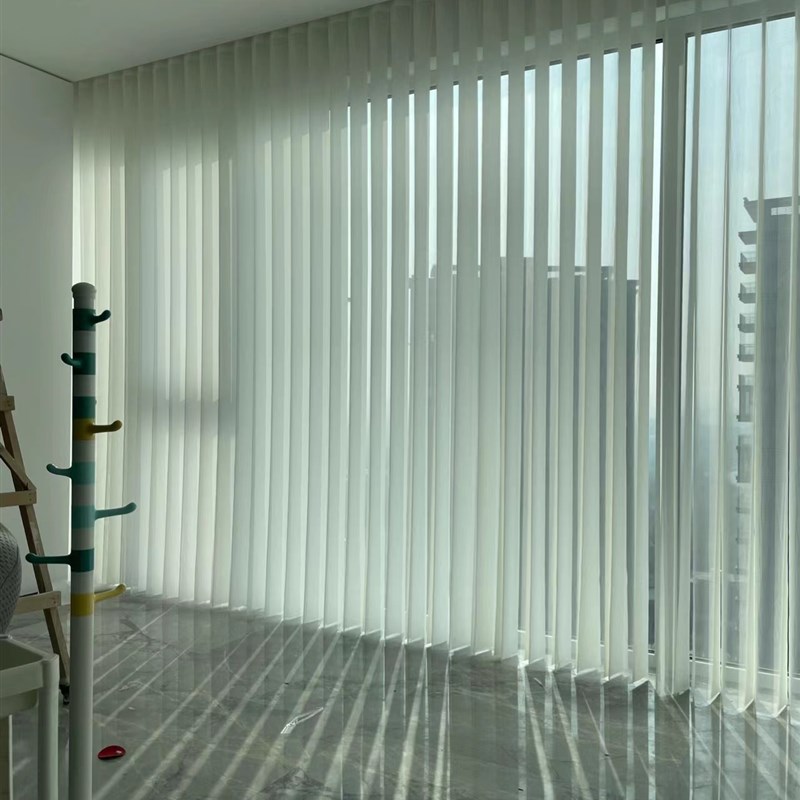 成都电动梦幻帘开合帘遮光卷帘百叶帘客厅书房垂直帘窗帘成品定制