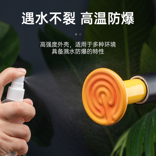 防爆陶瓷加热灯饲养箱鹦鹉寄居蟹保温灯恒温发热蜥蜴夜间取暖控温