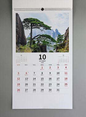 2025年美丽世界中国可翻页挂历旅游浪漫风景城市建筑摄影月历
