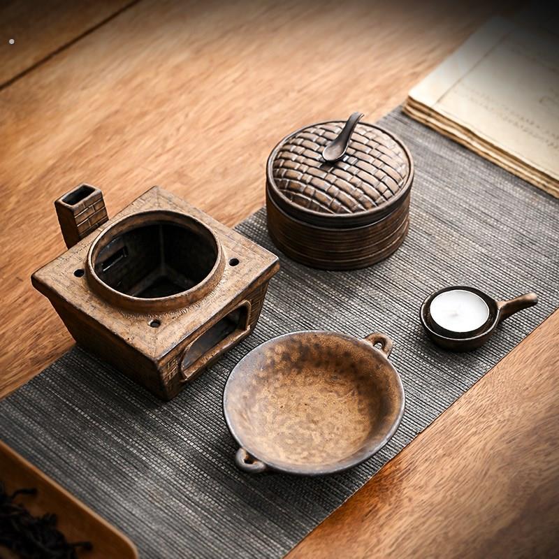 焙茶炉醒茶器陶瓷粗陶提香暖茶熏茶罐茶具配件茶道煮茶家用烤茶炉