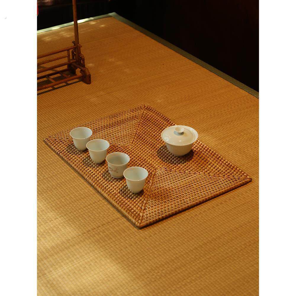 越南藤垫手工长方形隔热垫杯垫餐垫碗垫壶垫茶具方形桌垫老藤编