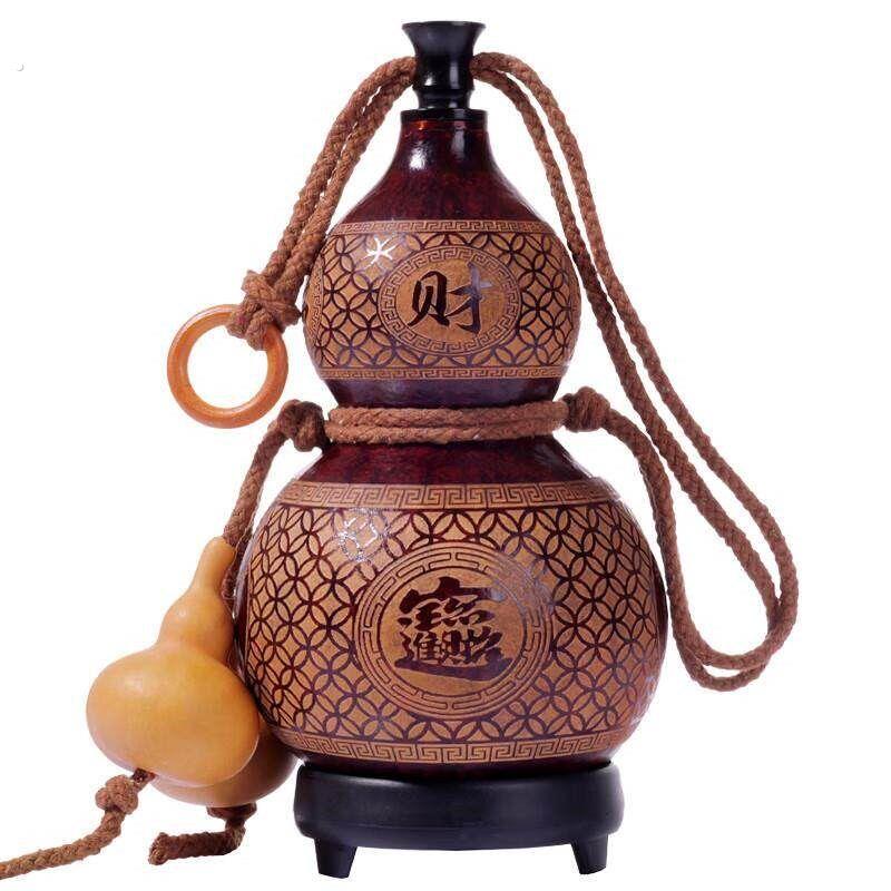 雕刻酒葫芦装酒 古风随身便携水杯水壶 可装水喝酒天然小葫芦酒壶