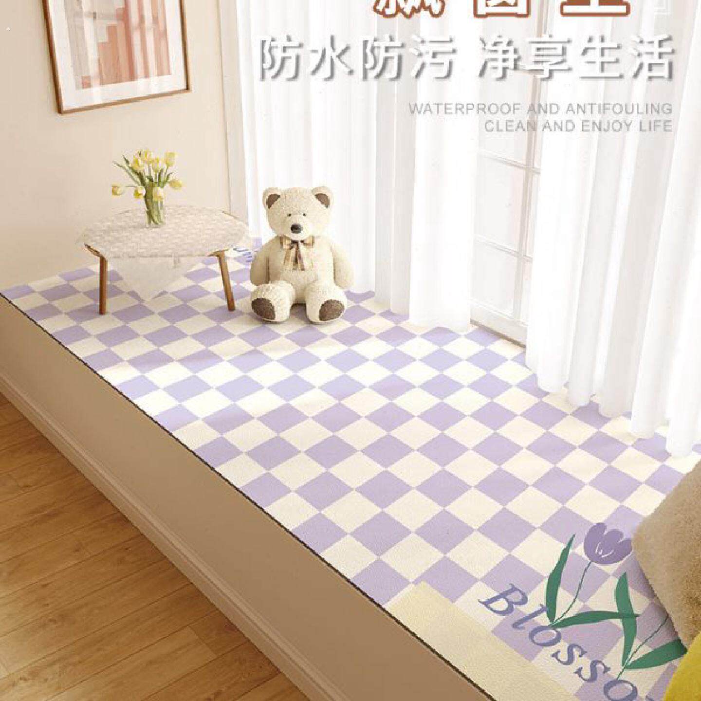 简约风飘窗垫窗台垫可自由裁剪可水洗皮革飘窗台垫子四季通用防滑