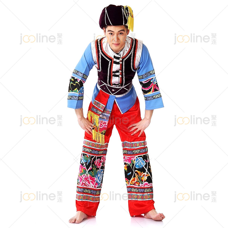 新款苗族服装演出服苗族哈尼族水族羌族土家族男女舞台表演服