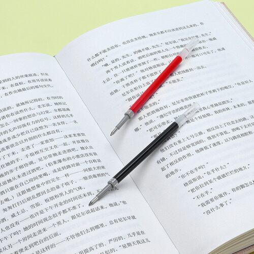 宝克0.5/0.7mm按动中性笔芯水性笔芯学生用笔芯黑色蓝色红色
