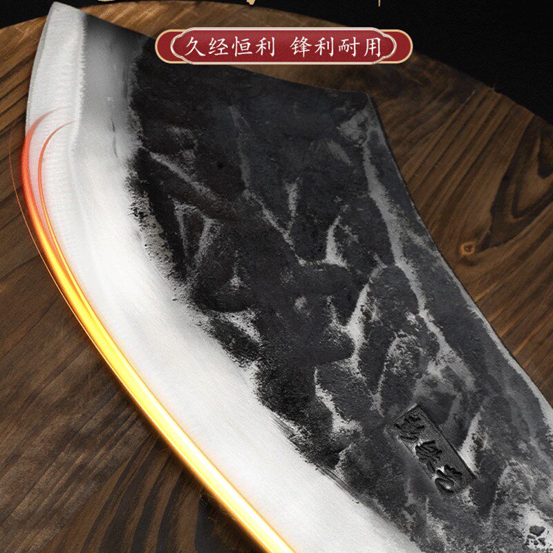 重型斩骨刀手工锻打弹簧钢刀家用商用剁大骨头刀屠夫专用砍骨头刀