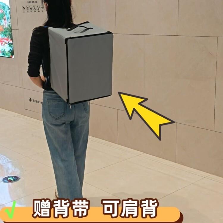 可折叠摆放收藏整理假头发旅行箱假发收纳箱子防尘专用布艺手提箱