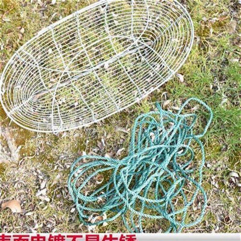 可携式捞螺丝神器扒龙虾网捕田螺推网河蚌拖网拉螺丝工具铁丝篮子