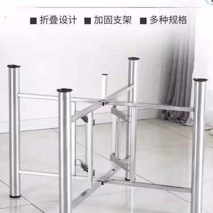 家用大圆桌宴席餐桌脚可折叠铁艺桌腿支架实用耐用结实伸缩桌架