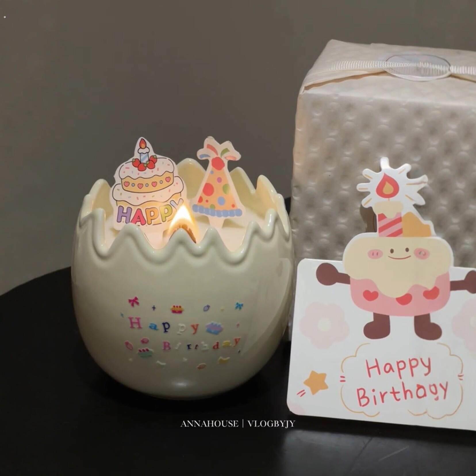 【生日礼物】破蛋日香薰蜡烛礼盒小众可爱香氛摆件送闺蜜男女朋友