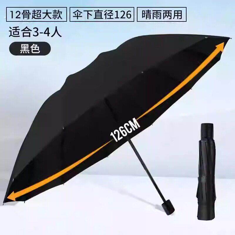 (直径125厘米双人大号折叠晴雨伞)注意!伞有点大!防晒晴雨伞