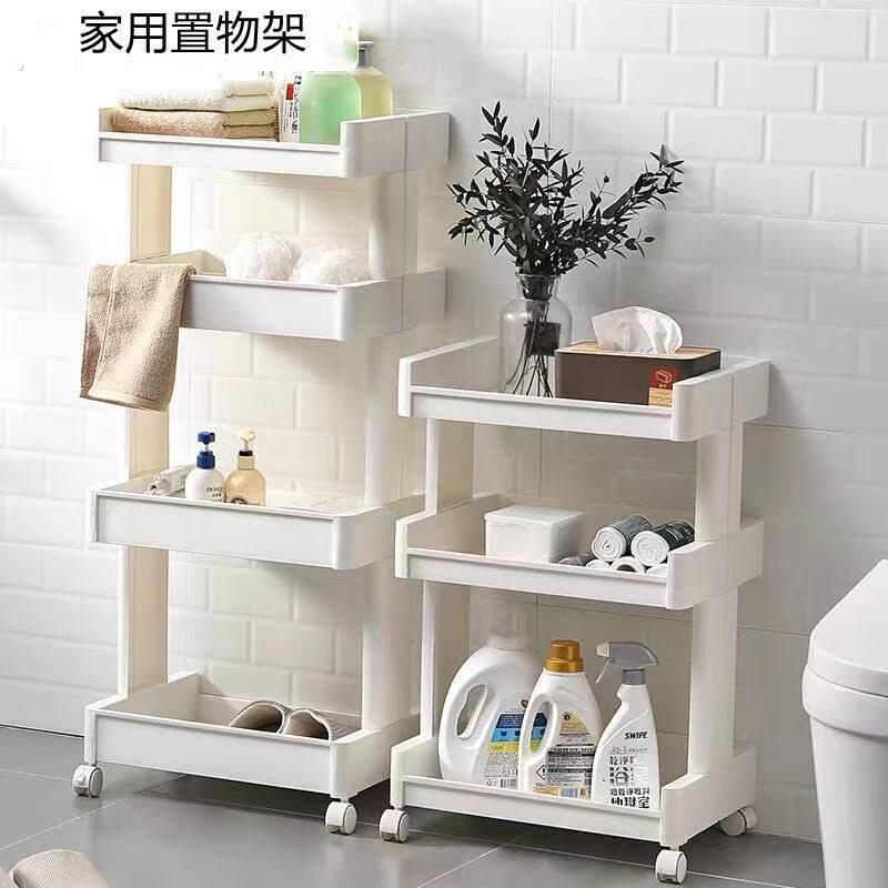 可移动书架带轮小推车置物架落地小型卧室置物架客厅多层收纳层架