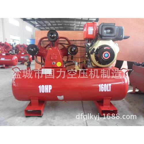 厂家直销10HP柴油活塞式皮带式空气压缩机整机泵头澳大利亚直供