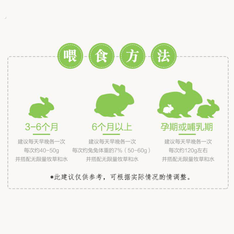 冻干果蔬宠物兔粮兔饲料 成兔幼兔混合装5斤 兔子用品主粮食干粮