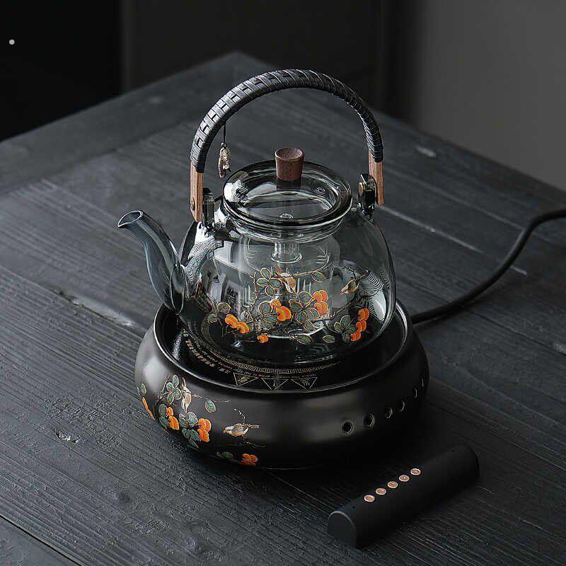 遥控款煮茶器电陶炉煮茶壶非触摸家用懒人自动泡茶壶电茶炉红外炉