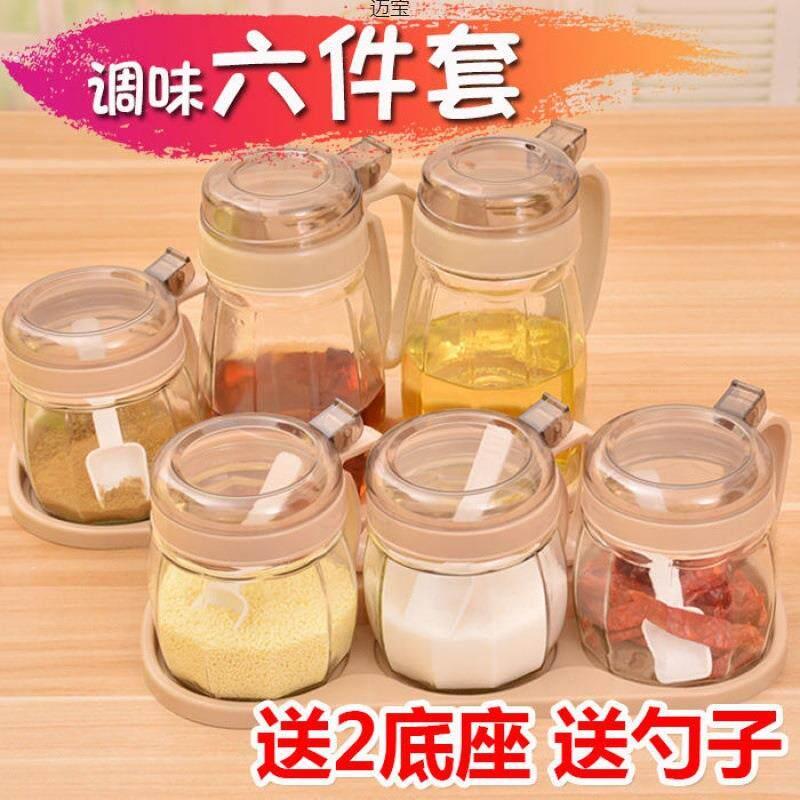 厨房用品油壶调味罐套装玻璃调味盒调味料罐调味瓶罐佐料盒盐灌厂