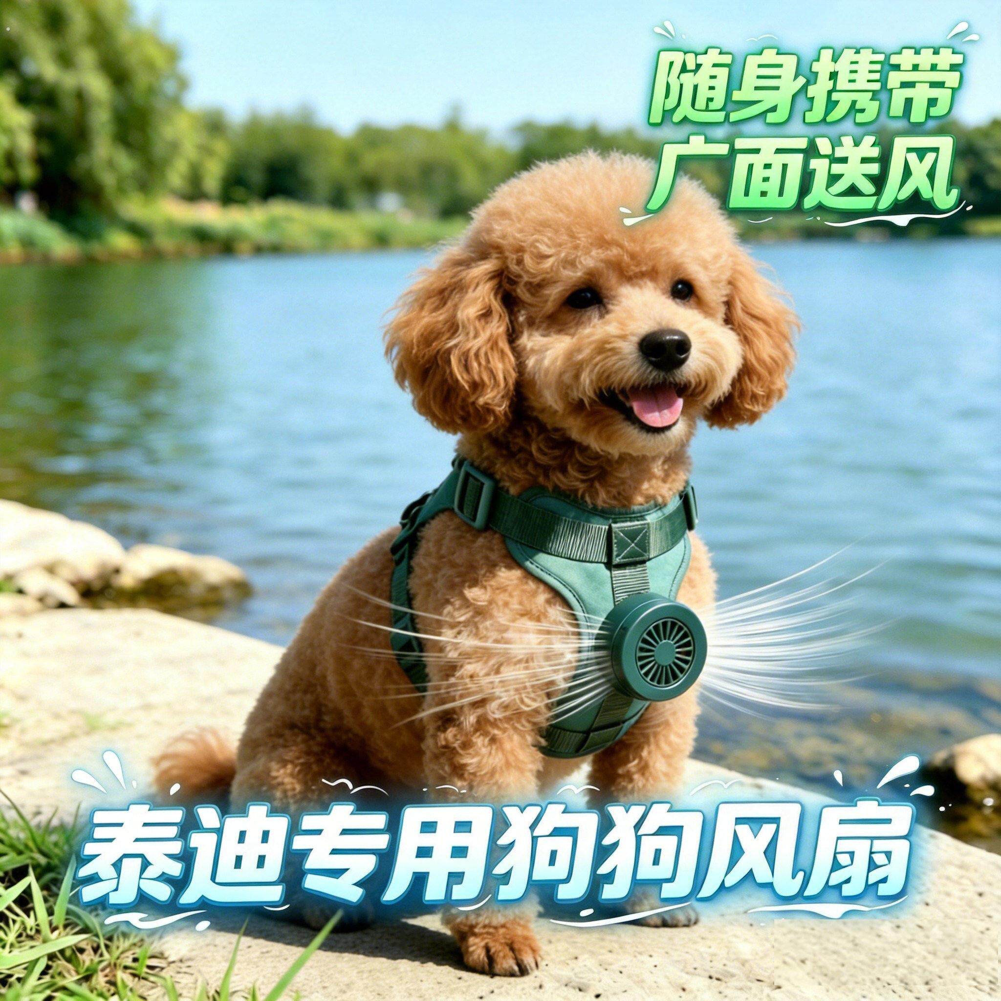泰迪专用狗狗风扇宠物电风扇狗用夏天降温神器夏季空调扇散热解暑