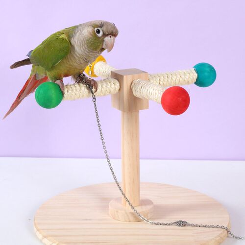 鹦鹉旋转风车玩具空中站架鸟站台耐啃咬鸟笼子配件玄凤牡丹装饰品
