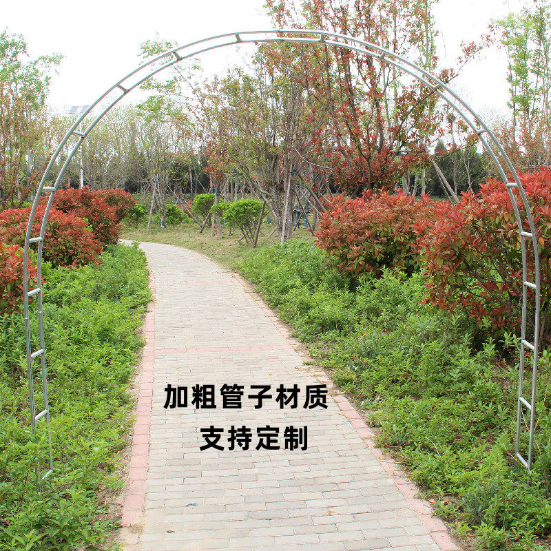 庭院铁艺葡萄引路架拱门花架蔷薇爬藤架子月季加粗拱形花支架阳台
