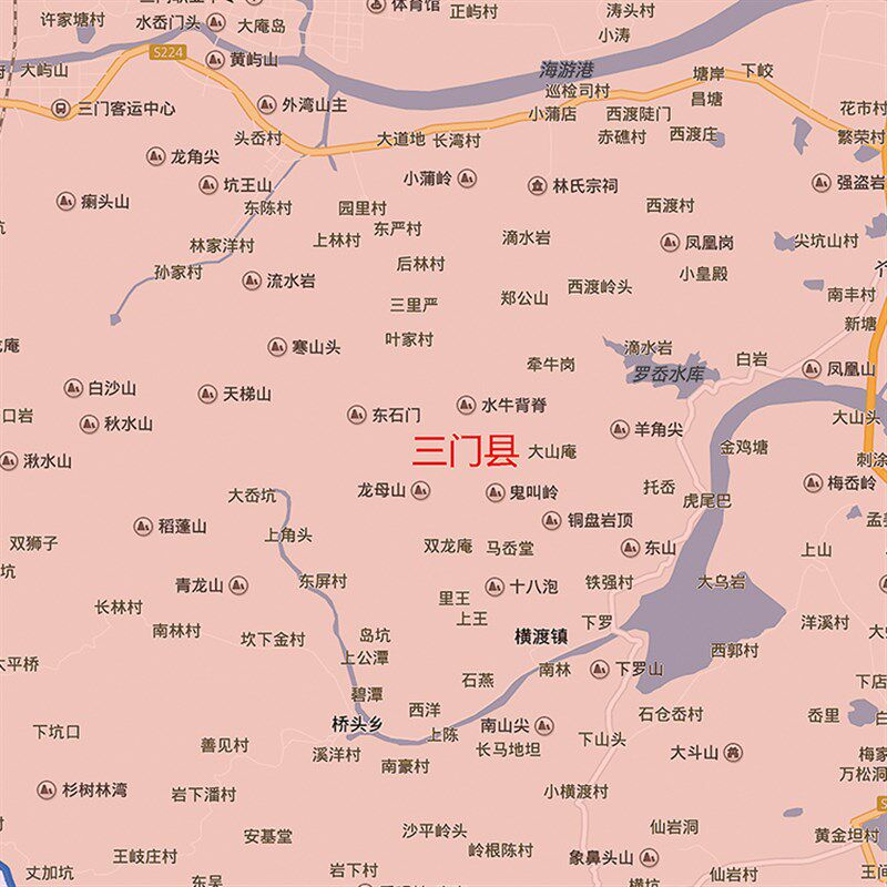 2026新款台州市地图贴图办公室挂图高清防水墙壁贴超大装饰画定制
