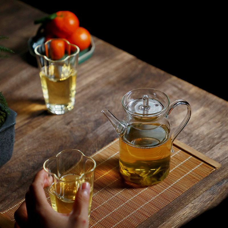 玻璃煮茶壶绿茶白茶龙井花茶果茶煮茶器泡茶家用玻璃茶壶水壶酒壶