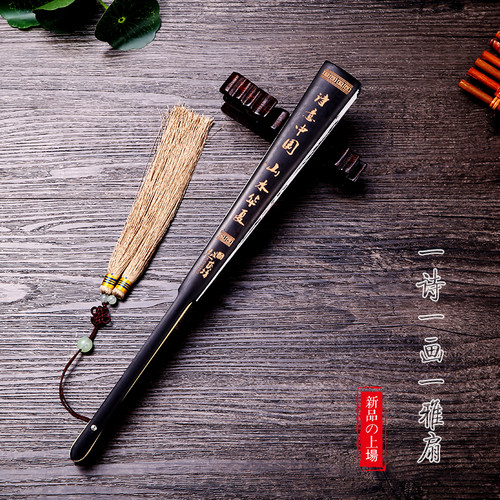 扇子折扇中国风红色古典手工男士古风定制雕刻丝绸大绢布扇礼品扇