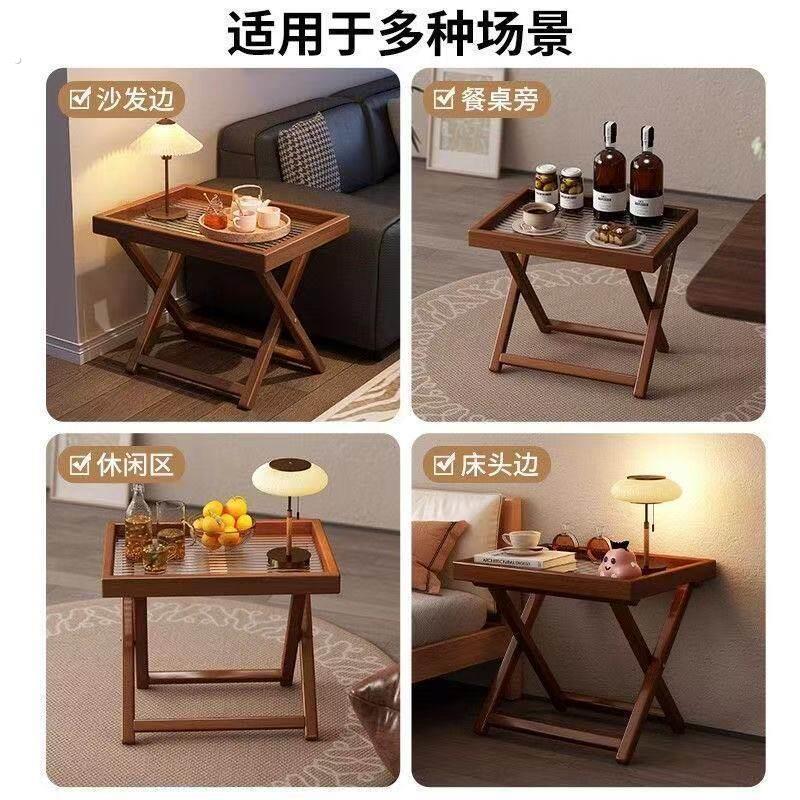 折叠茶几小户型阳台茶桌家用小茶台客厅2026新款轻奢高级感小桌子图片