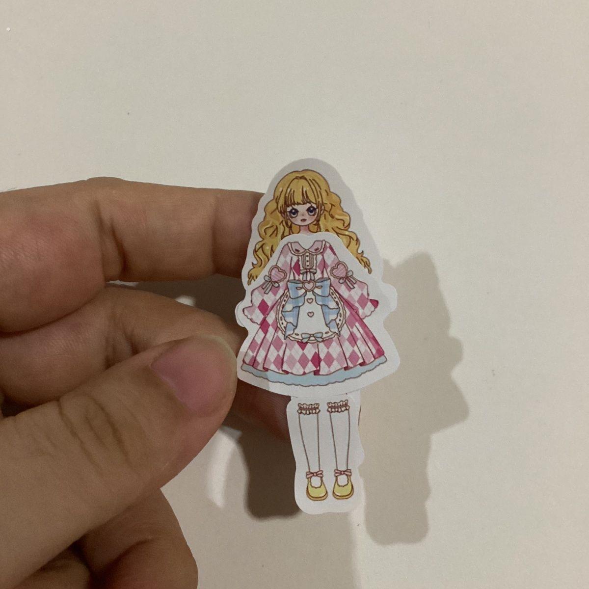 可爱彩色可手撕贴画公主的礼物换装贴画美女换衣服贴纸6张贴贴乐