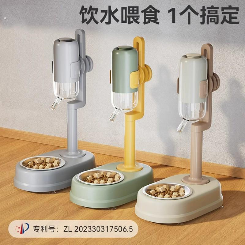 可调节喝水器不湿嘴挂式狗狗悬挂饮水机喂水水壶食碗泰迪宠物厂家