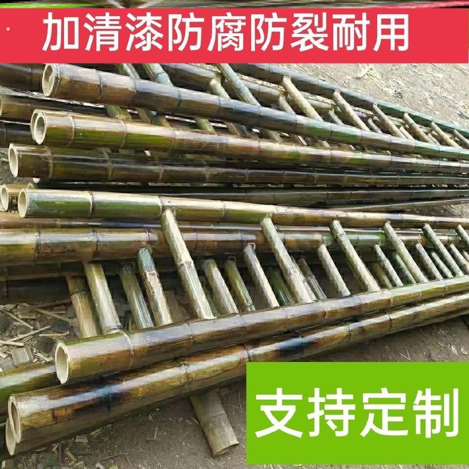 竹梯毛竹梯家用竹梯工程直梯阁楼攀爬梯幼儿园演出道具梯