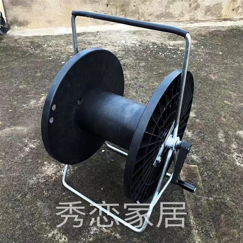 绕线盘卷线器收线器盘线器线盘空盘铁手摇卷线器钢丝卷电线卷绳器