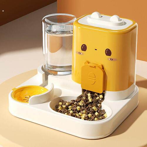 猫碗猫食盆自动喂食器水碗猫粮碗二合一喂食饮水一体碗猫咪用品