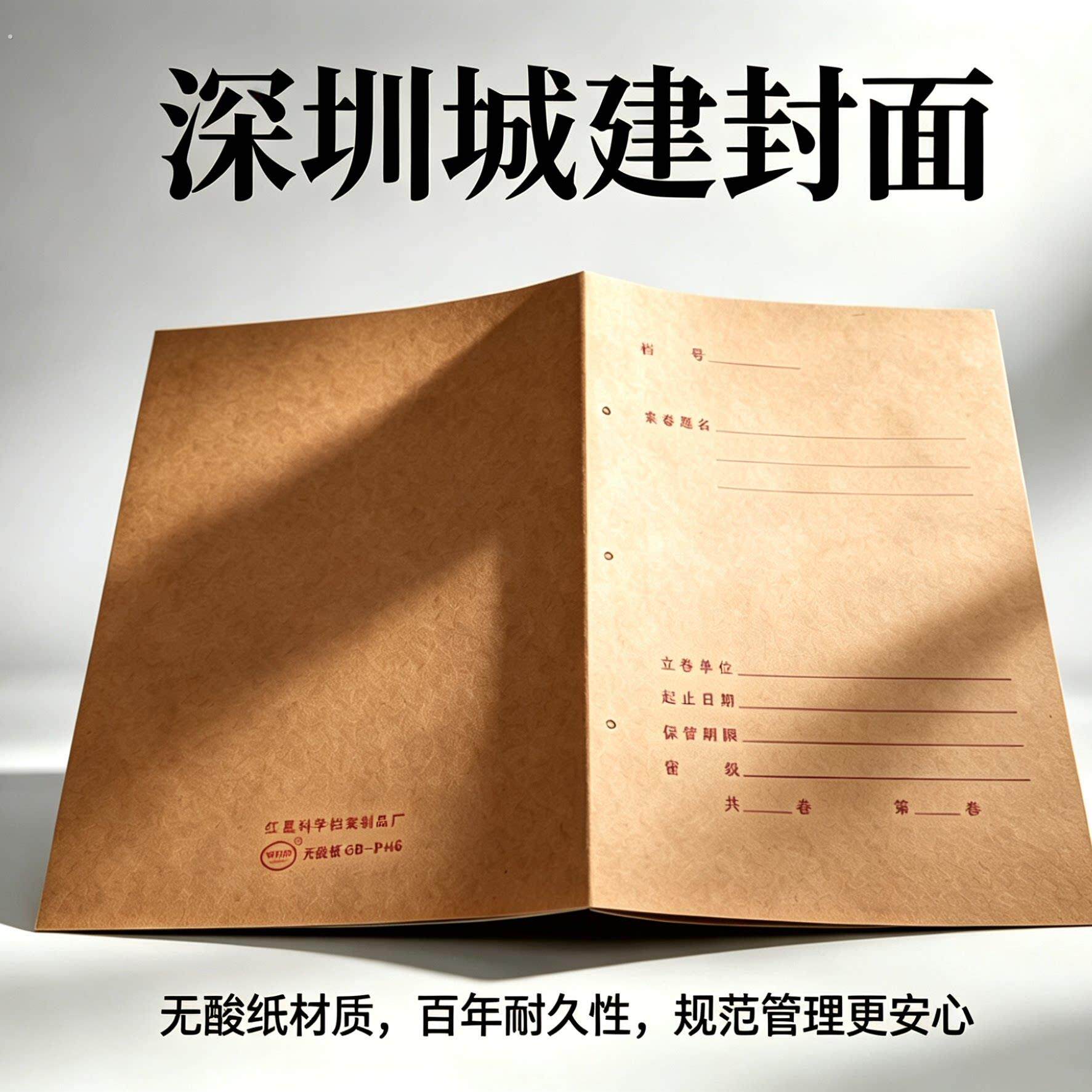 深圳城建封面无酸纸牛皮纸装订封皮建筑基建专用卷皮档案馆专用