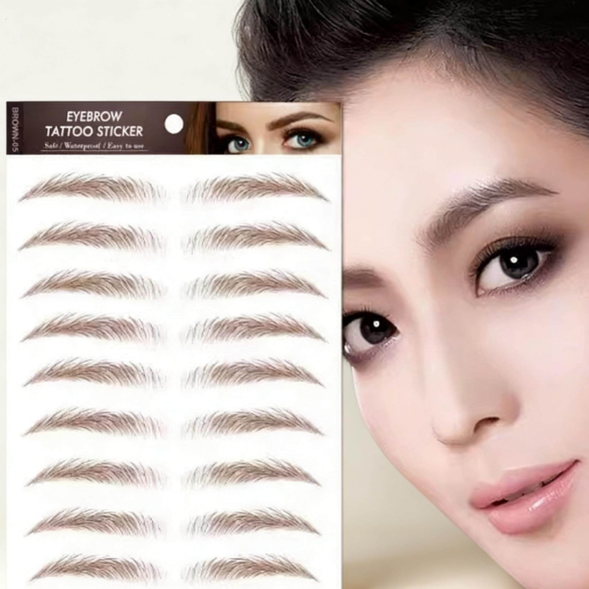 高质量仿真自然假眉毛仿真贴化妆专用工具眉毛贴防水女眉画眉神器