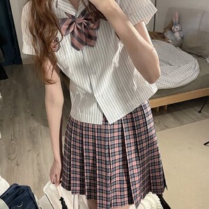 【星星抱月球】富士学姐/JK衬衫女春季收腰白色衬衣上衣短款小众
