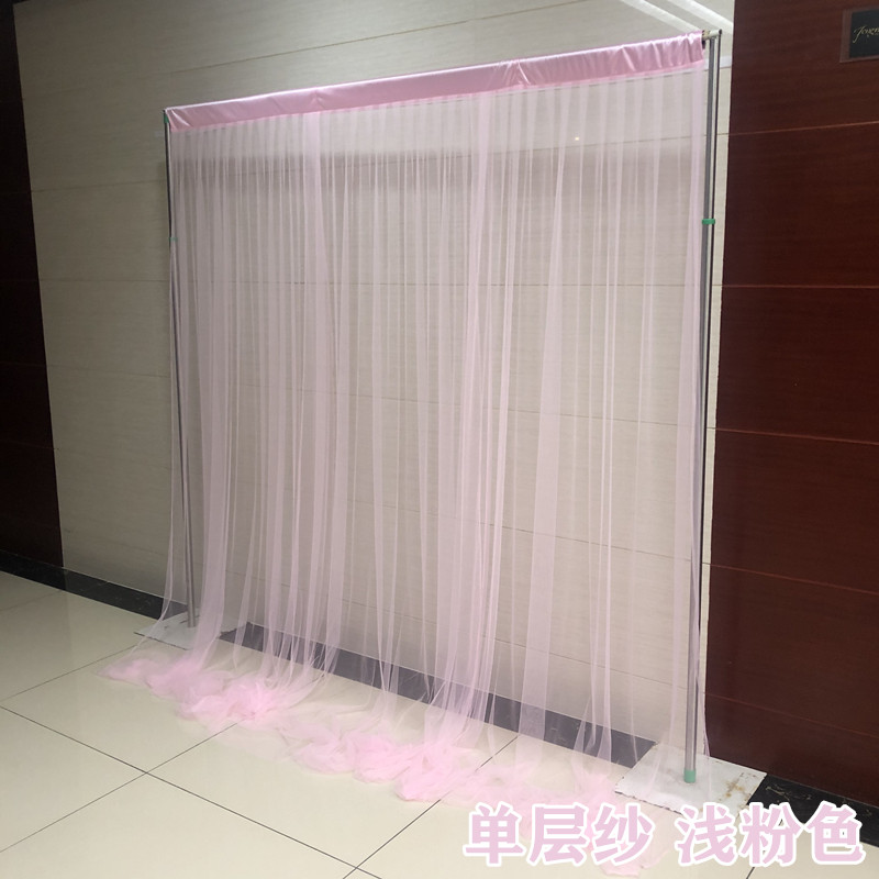 主播背景纯纱帘子直播背景纱民宿装饰软纱轻薄飘逸纱幔单层纱帘子