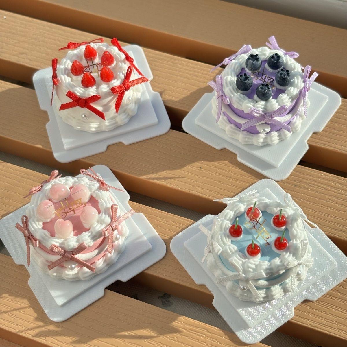 蛋糕 仿真芭蕾款粘土仿真生日蛋糕手工蛋糕成品迷你生日蛋糕拍照