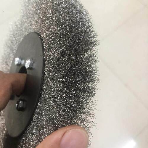 平型不锈钢钢丝轮平形钢丝刷打磨拉丝除锈砂轮机抛光轮不锈钢丝刷