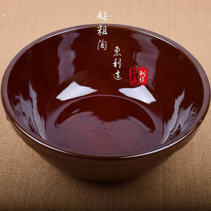 盆家用陶瓷和面盆老式大号瓦盆瓷盆和面陶加厚揉面厨房活面发面瓷