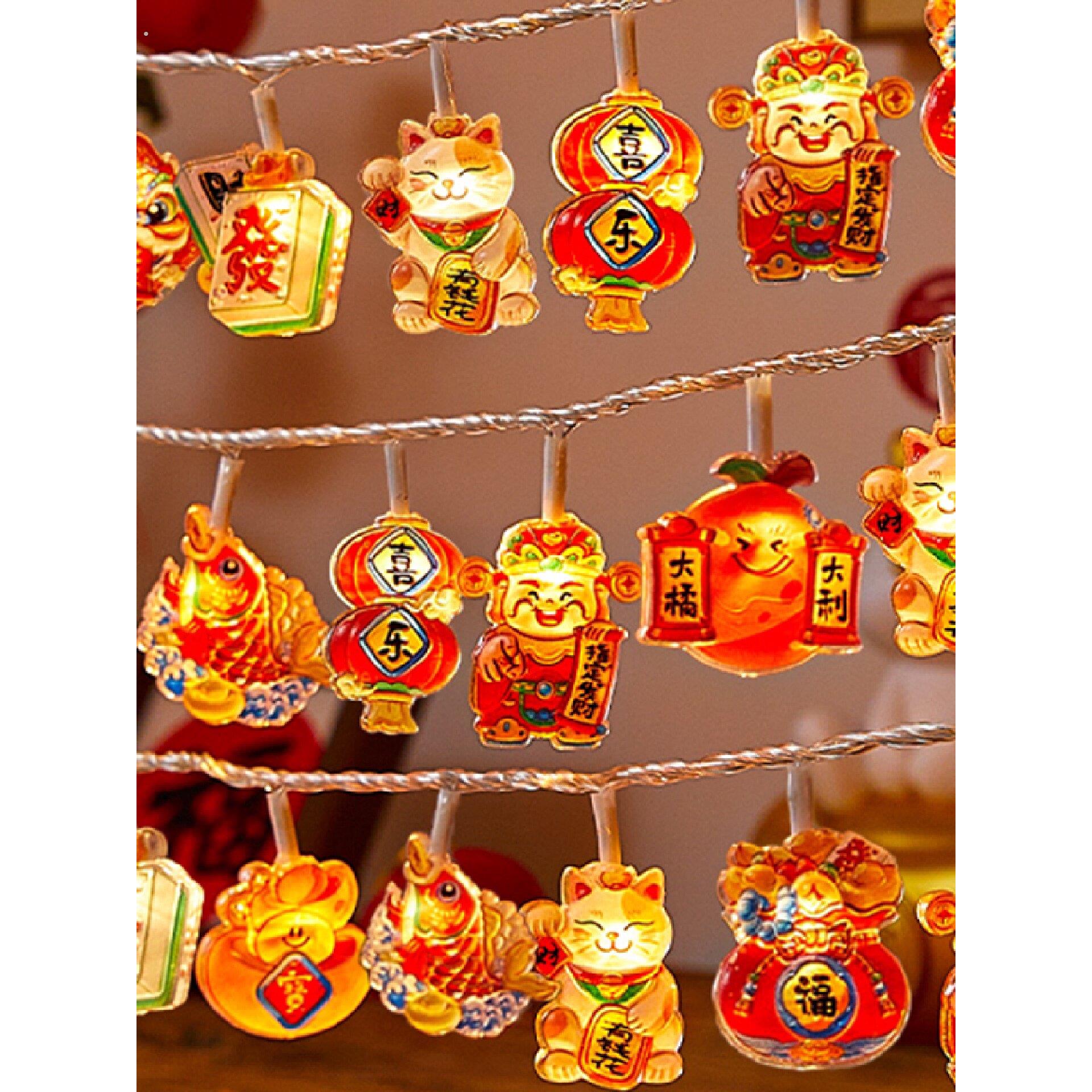 新年装饰彩灯串灯新款2026年小挂件马年店铺装扮年味氛围装饰布置