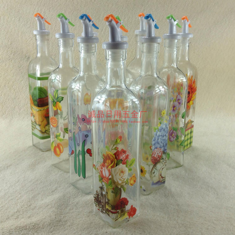 油壶玻璃液体调味瓶方形油瓶油醋瓶香油瓶橄榄油瓶酒瓶健康油壶瓶