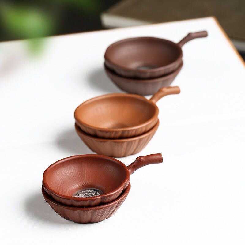 手工紫砂茶漏 莲蓬茶滤器功夫茶具配件 原矿大红袍茶漏