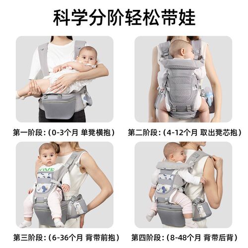 婴儿背带前后两用多功能前抱式新生抱娃神器宝宝腰凳四季轻便坐凳