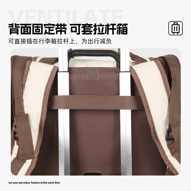宜德士狗狗骑行双肩背包骑车带狗神器小布折叠自行车宠物车头包