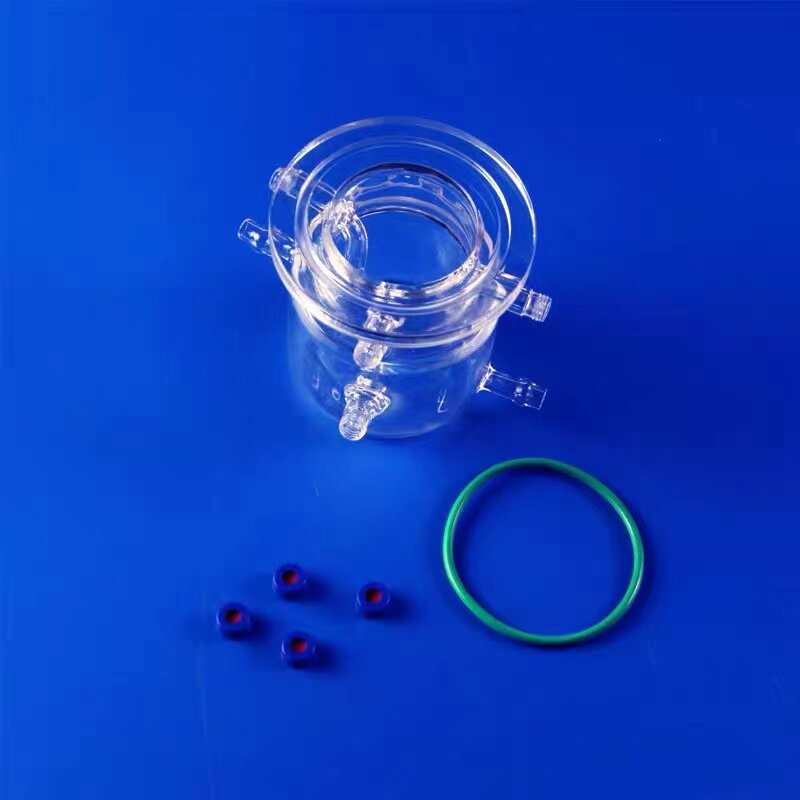 石英光催化顶照密封反应器紫外光降解制氢氧CO2还原光反应器定做