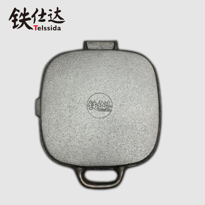 出口铁板烧盘家用烤肉煎鱼锅加厚铸铁牛排锅平底锅煎烤盘煎锅通用