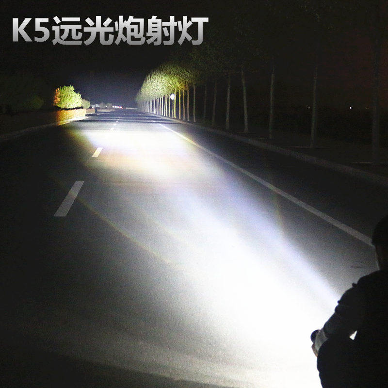 汽车led激光射灯12V24伏透镜远光炮强光中网改装摩托车大灯爆闪灯